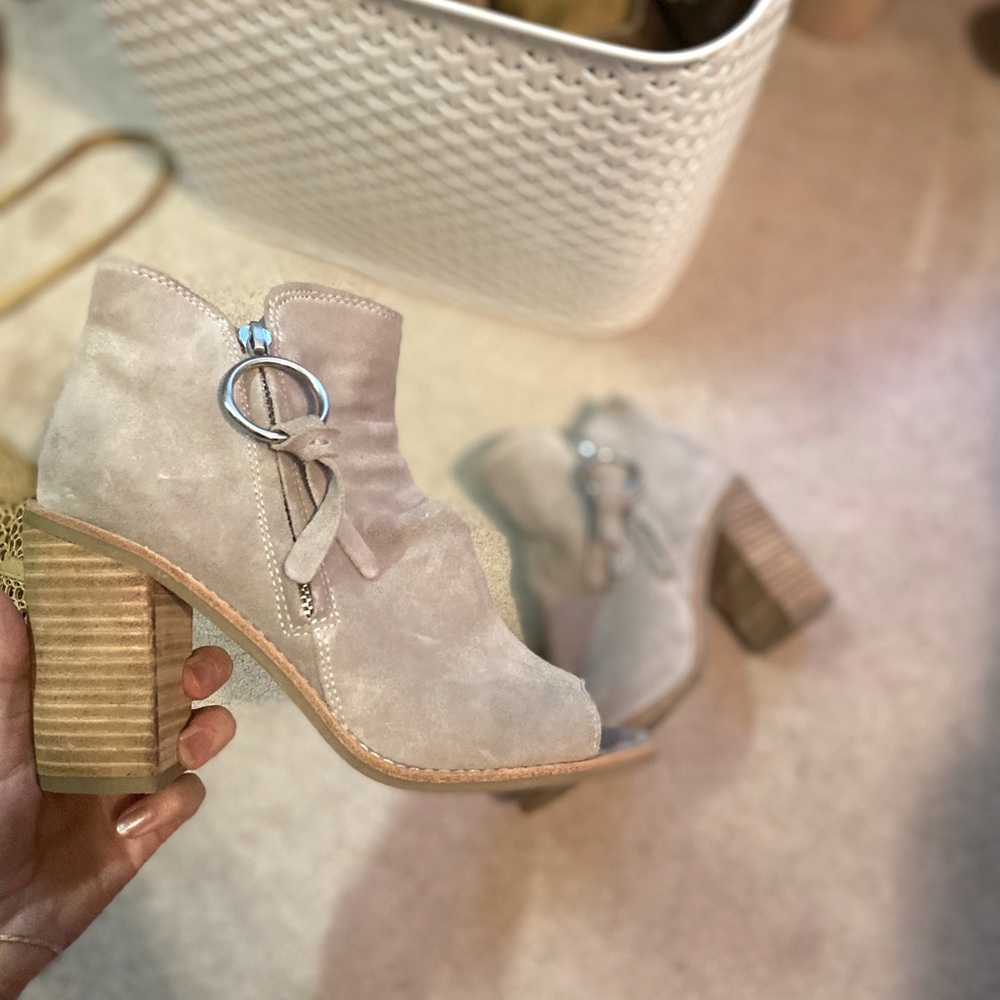 Gray booties